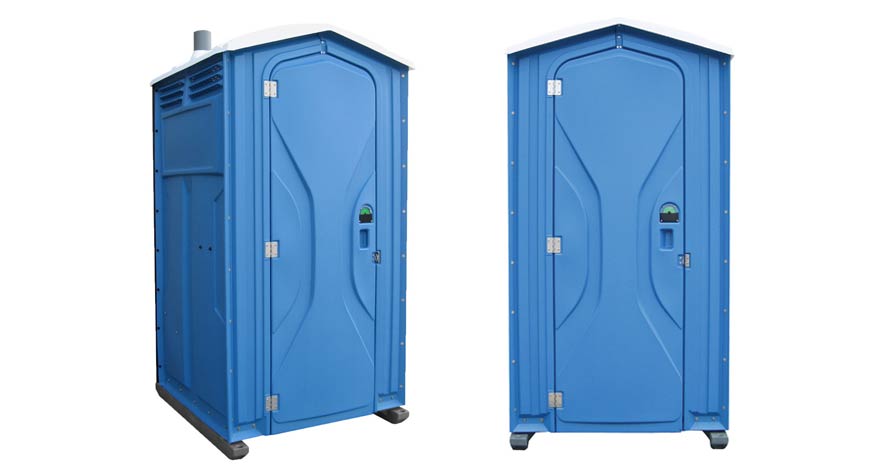 Long-term porta potty units on site in Roanoke Rapids, North Carolina